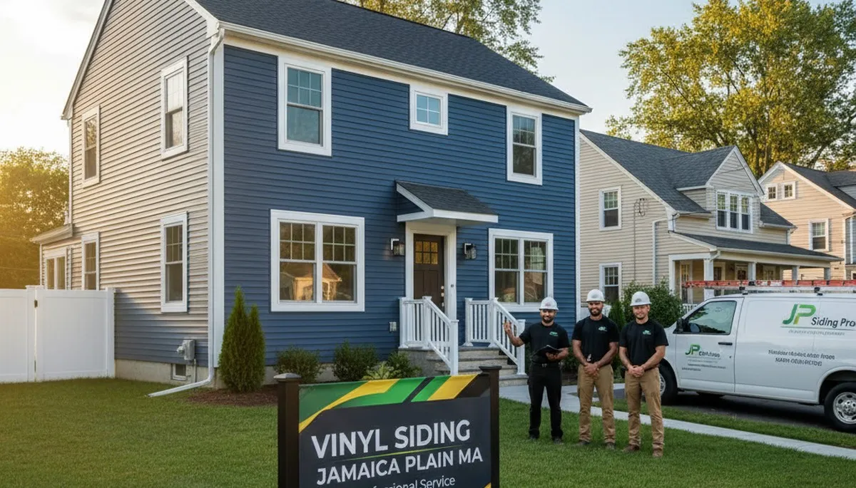 Professional vinyl siding installation on home exterior in Boston, MA