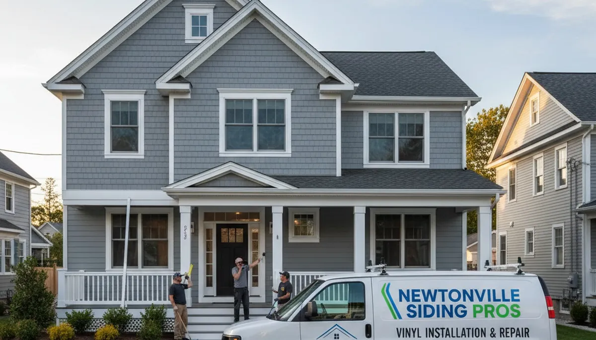 Professional vinyl siding installation on home exterior in Boston, MA