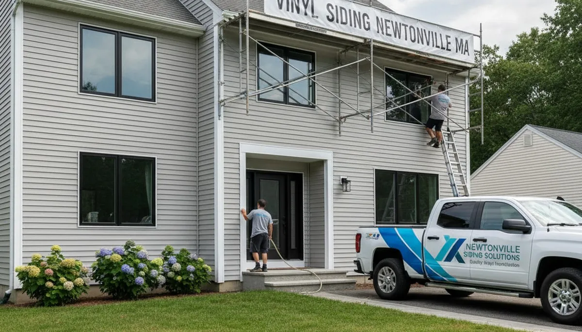 Professional vinyl siding installation on home exterior in Boston MA